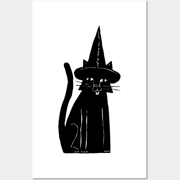 Cat Witch Wall Art by SandraKC